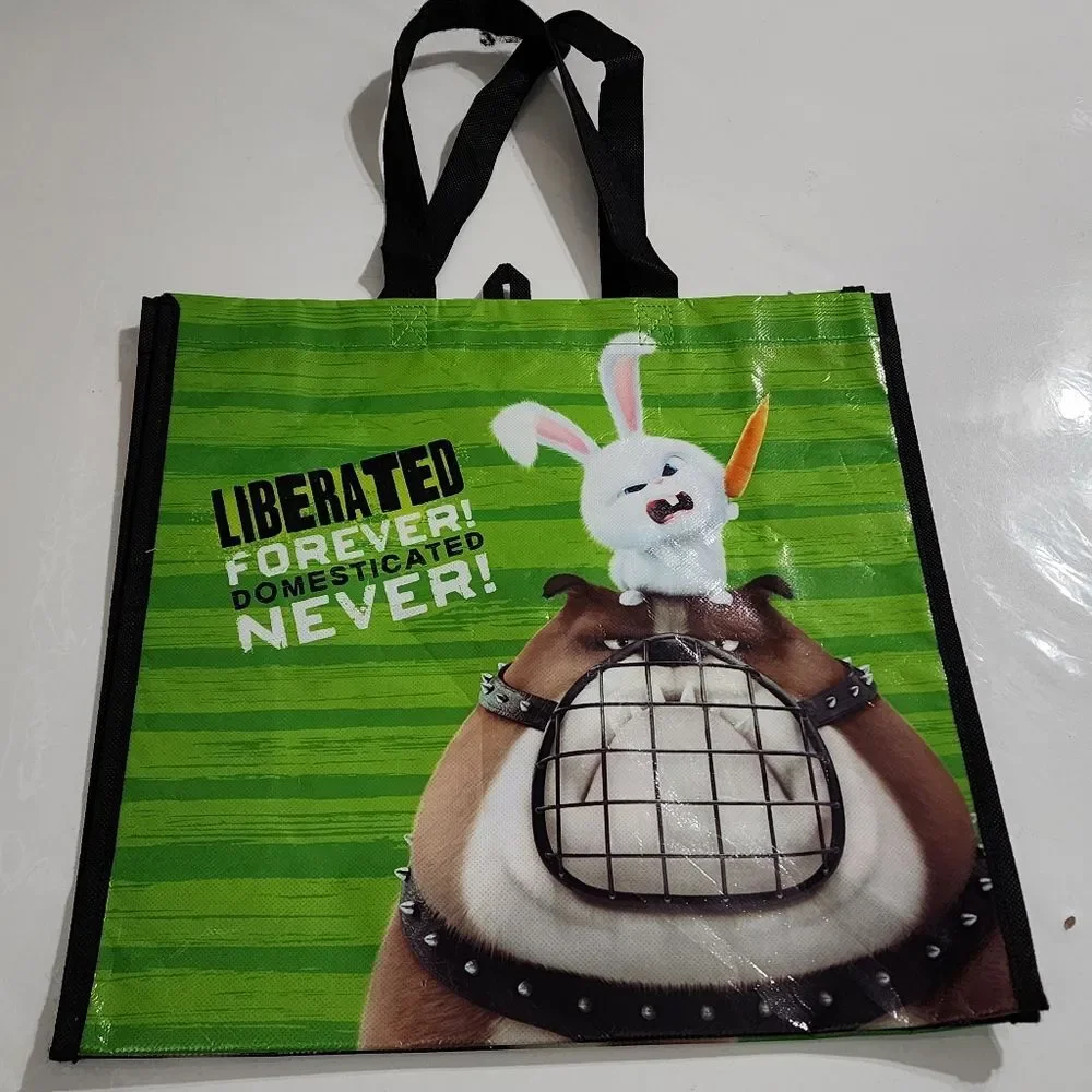 The Secret Life of Pets Movie Ripper Dog & Snowball Bunny Green Tote Bag